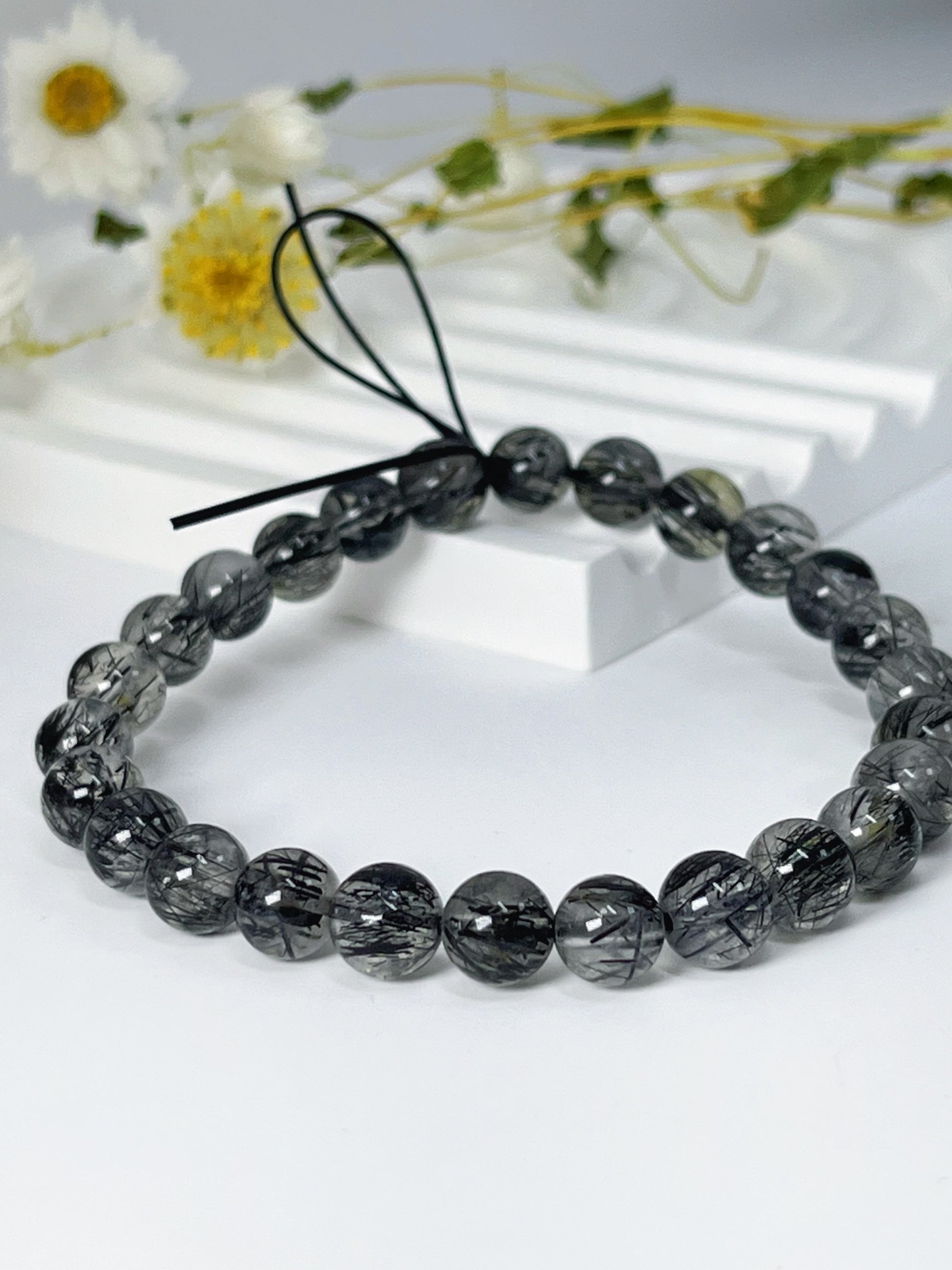 冰種黑髮晶 Black Rutilated Quartz 7mm