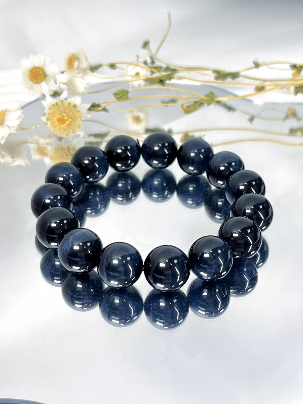 藍虎眼石 Blue Tiger’s Eye 14mm