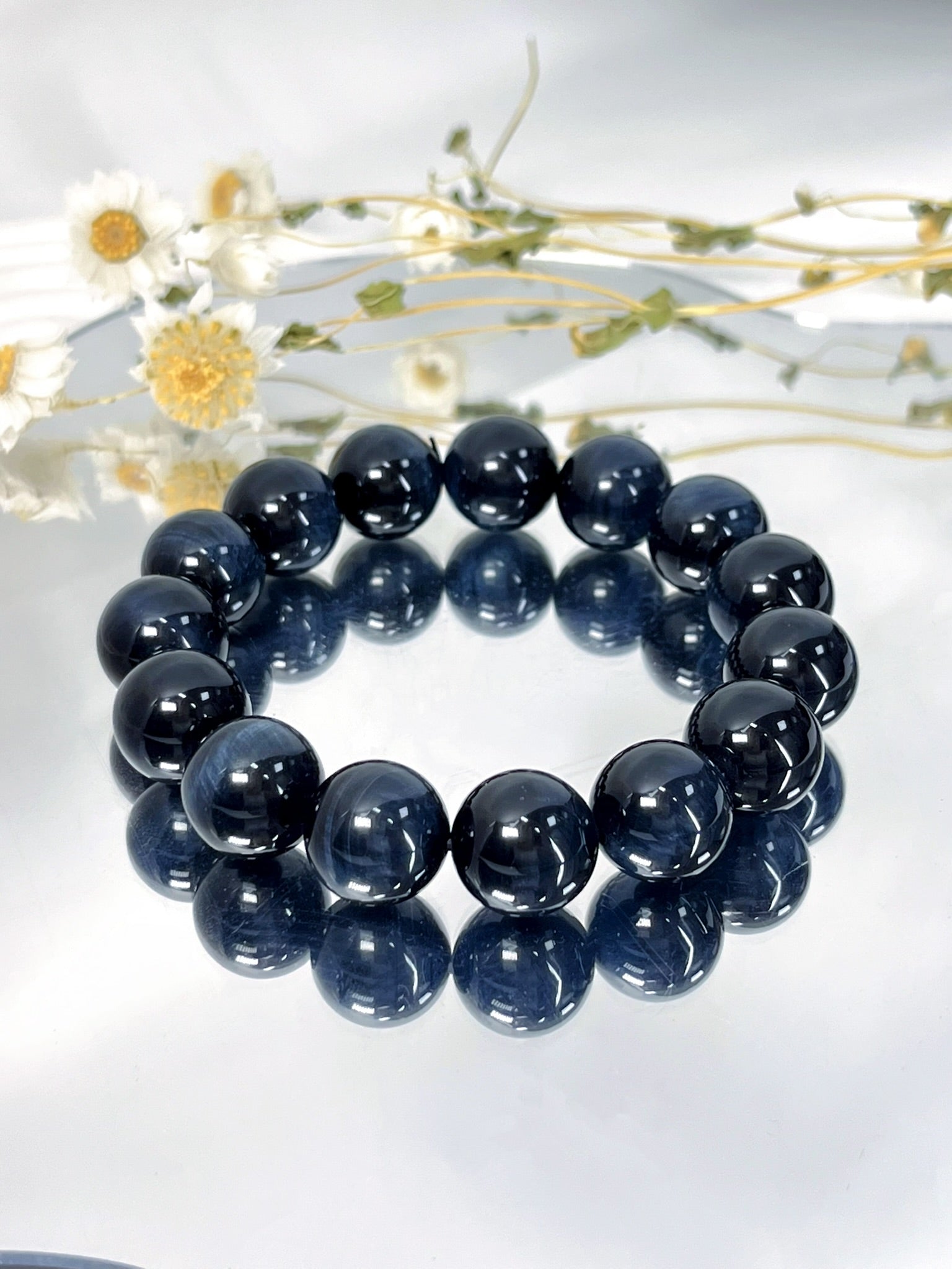 藍虎眼石 Blue Tiger’s Eye 14mm