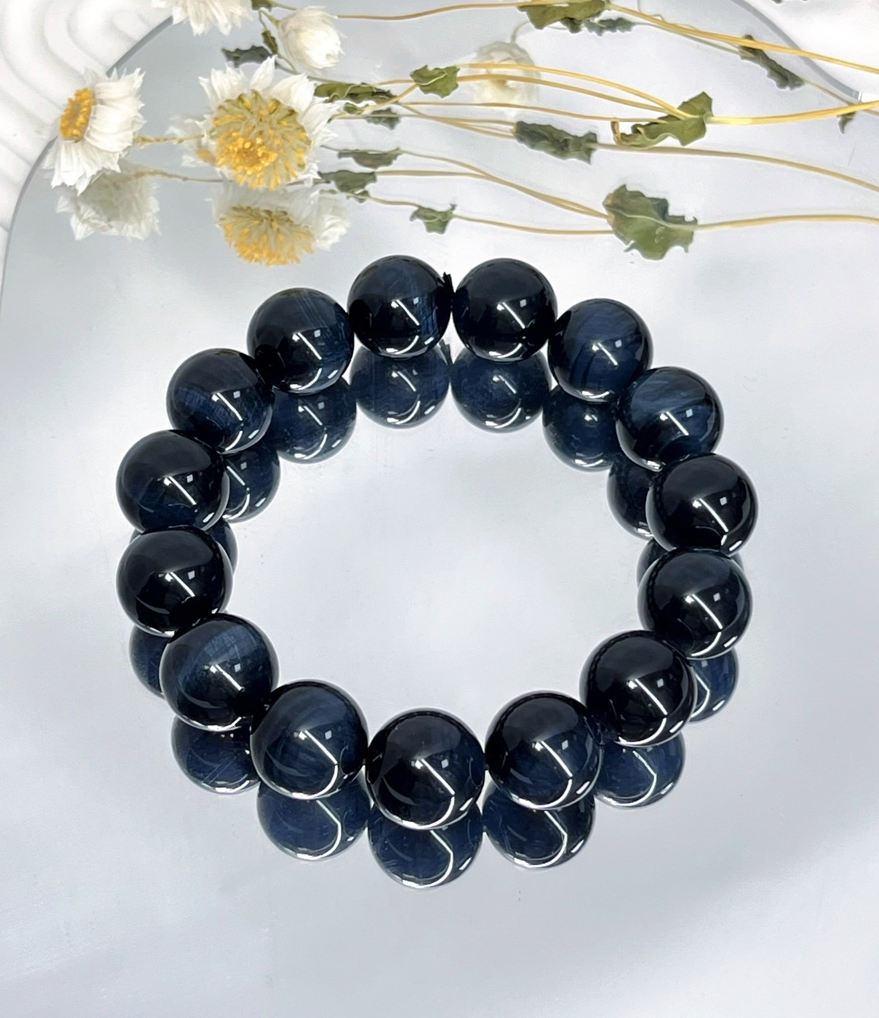 藍虎眼石 Blue Tiger’s Eye 14mm