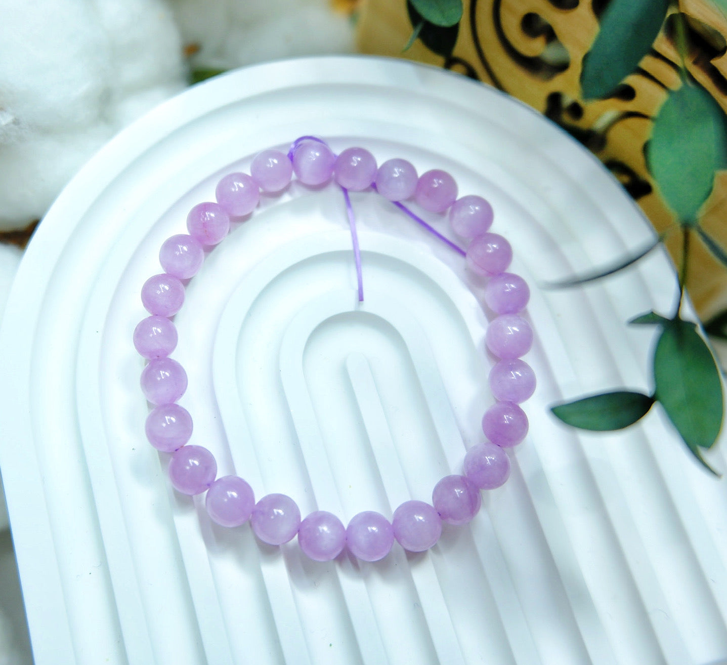貓眼紫鋰輝 天然冰透糯種 Amethyst 7-7.8mm