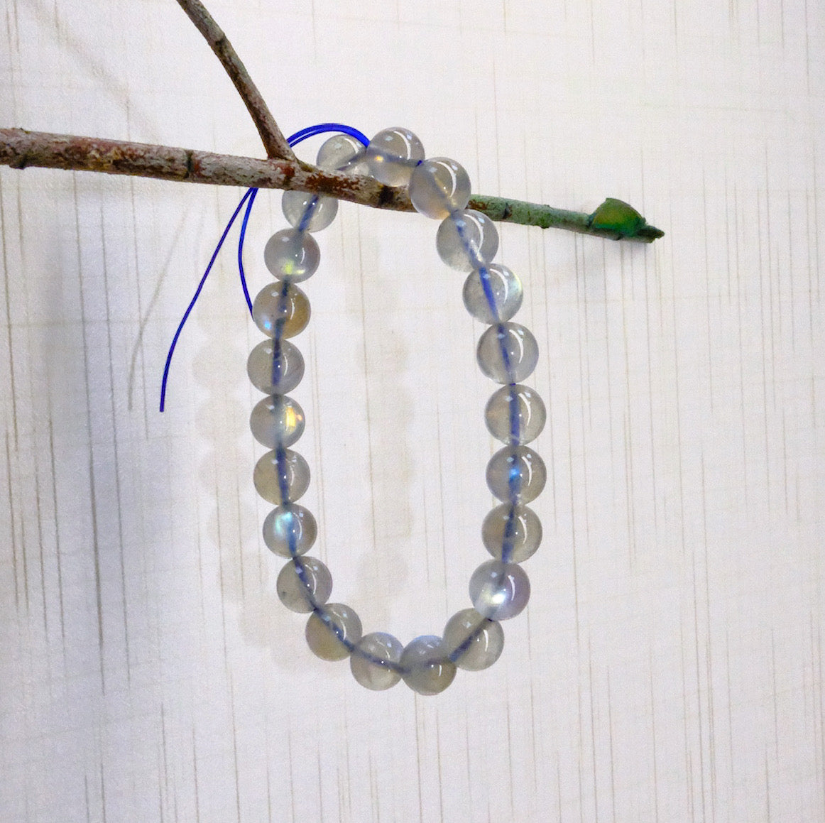 天然灰月光 拉長石（淨體七彩光）Labradorite 7.8-8.5mm
