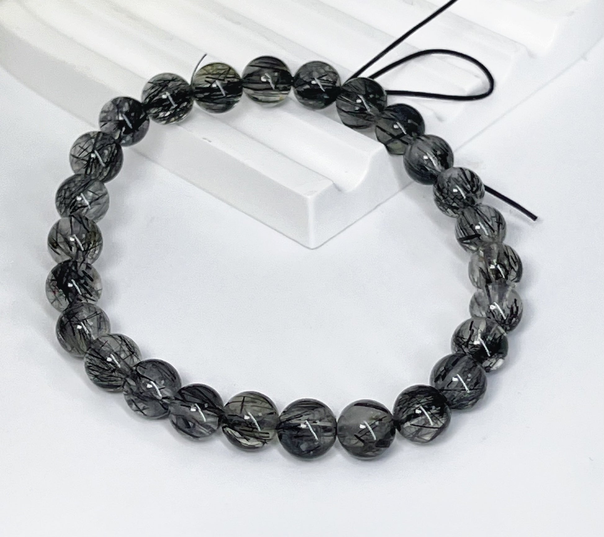 冰種黑髮晶 Black Rutilated Quartz 7mm