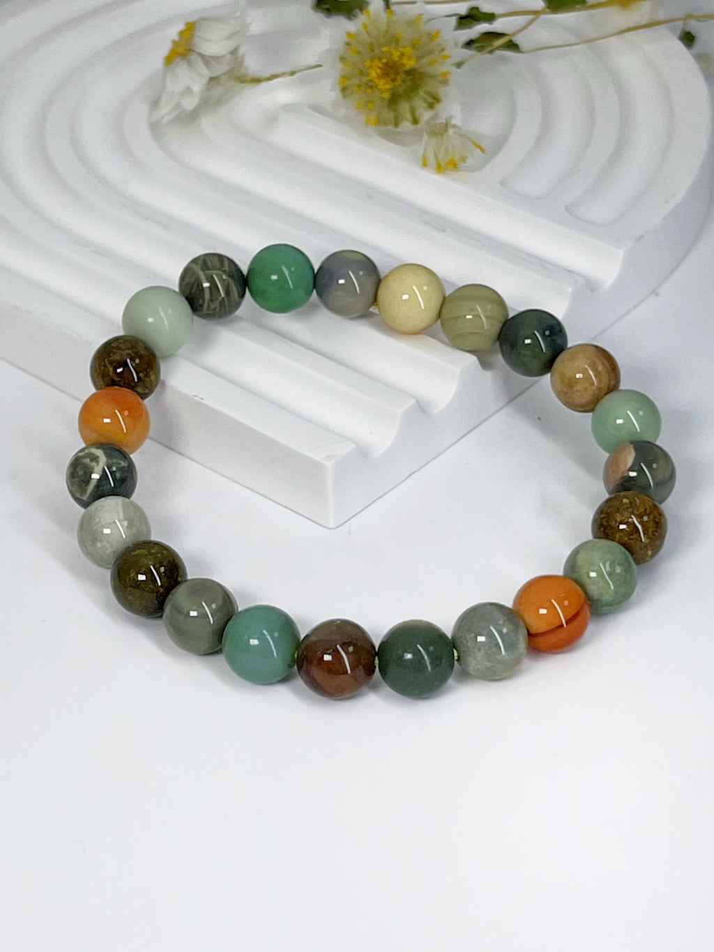 多彩阿拉善 Alashan Agate 8-9mm