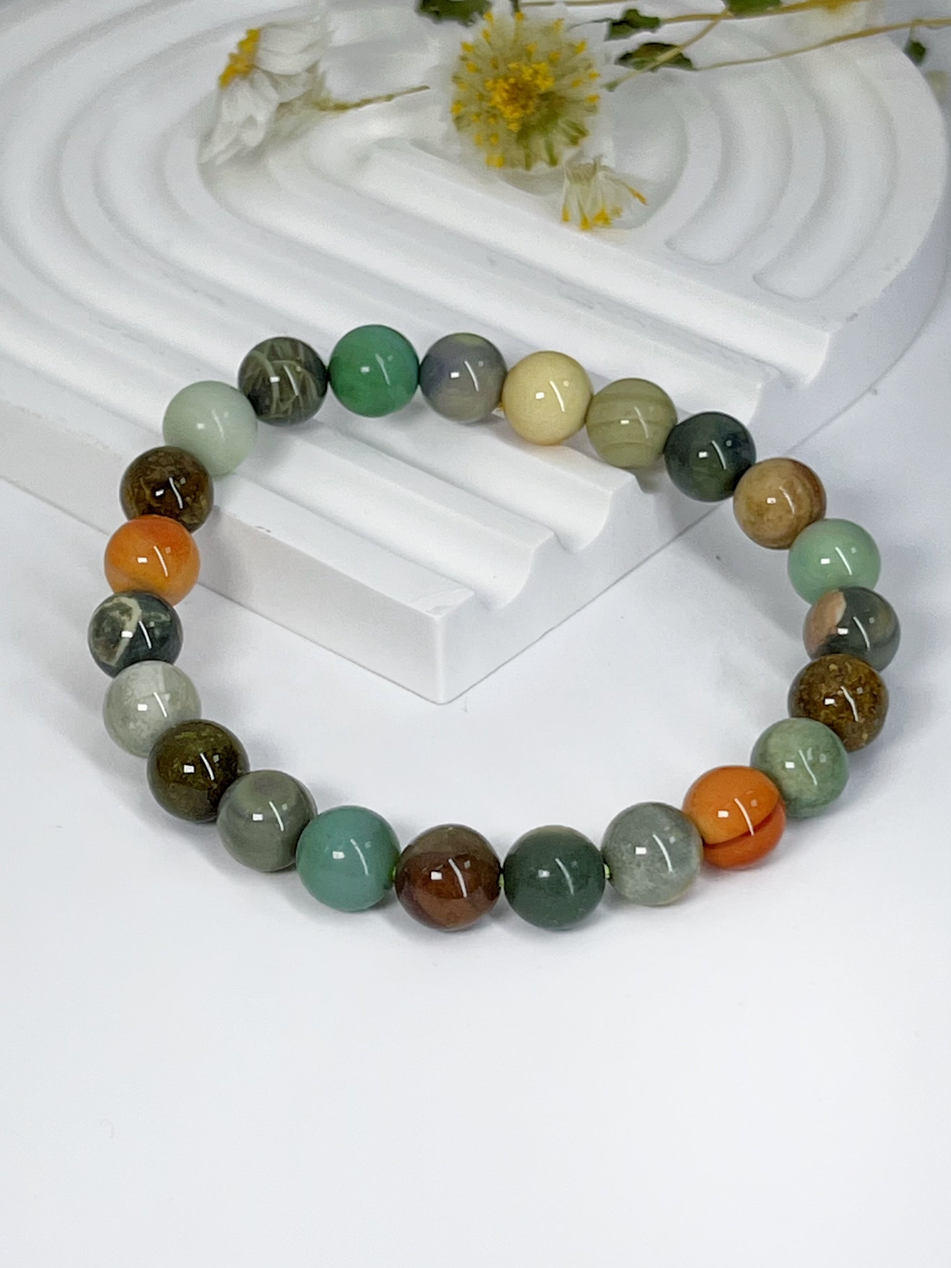 多彩阿拉善 Alashan Agate 8-9mm