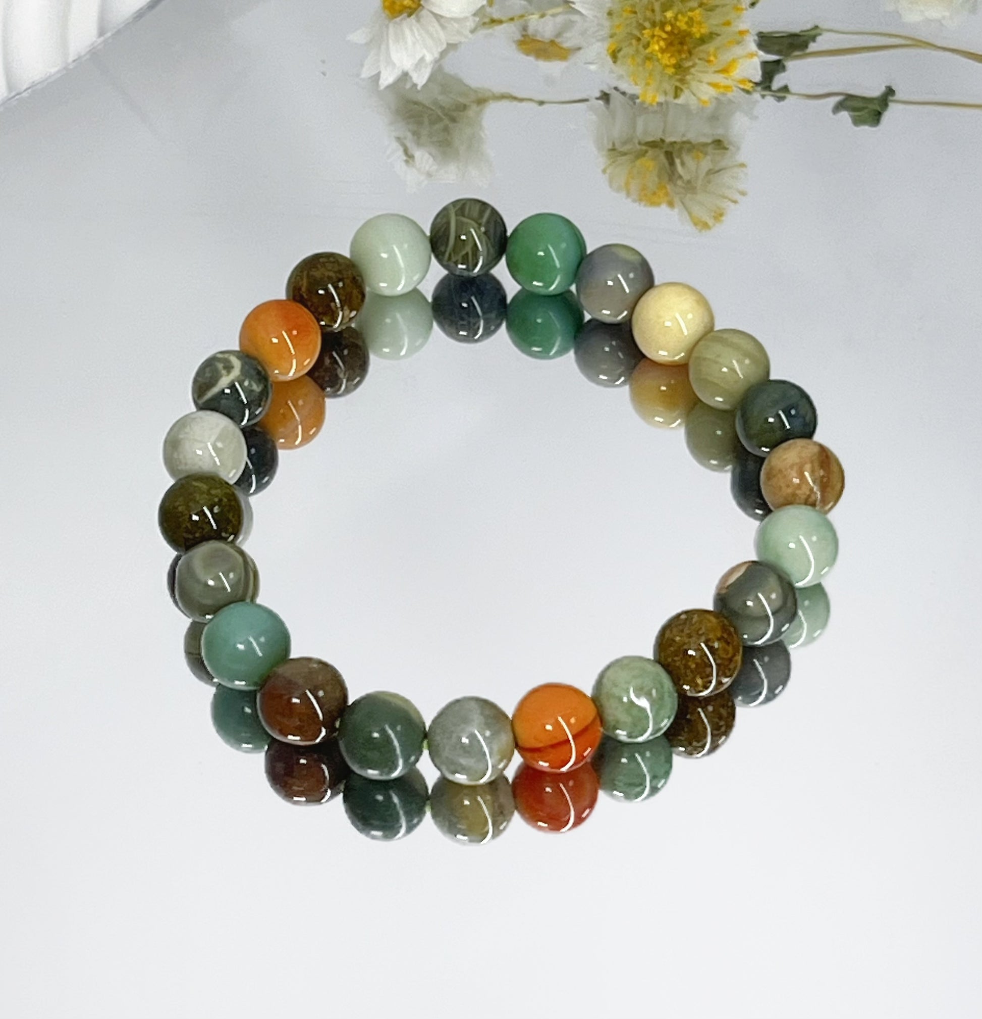 多彩阿拉善 Alashan Agate 8-9mm