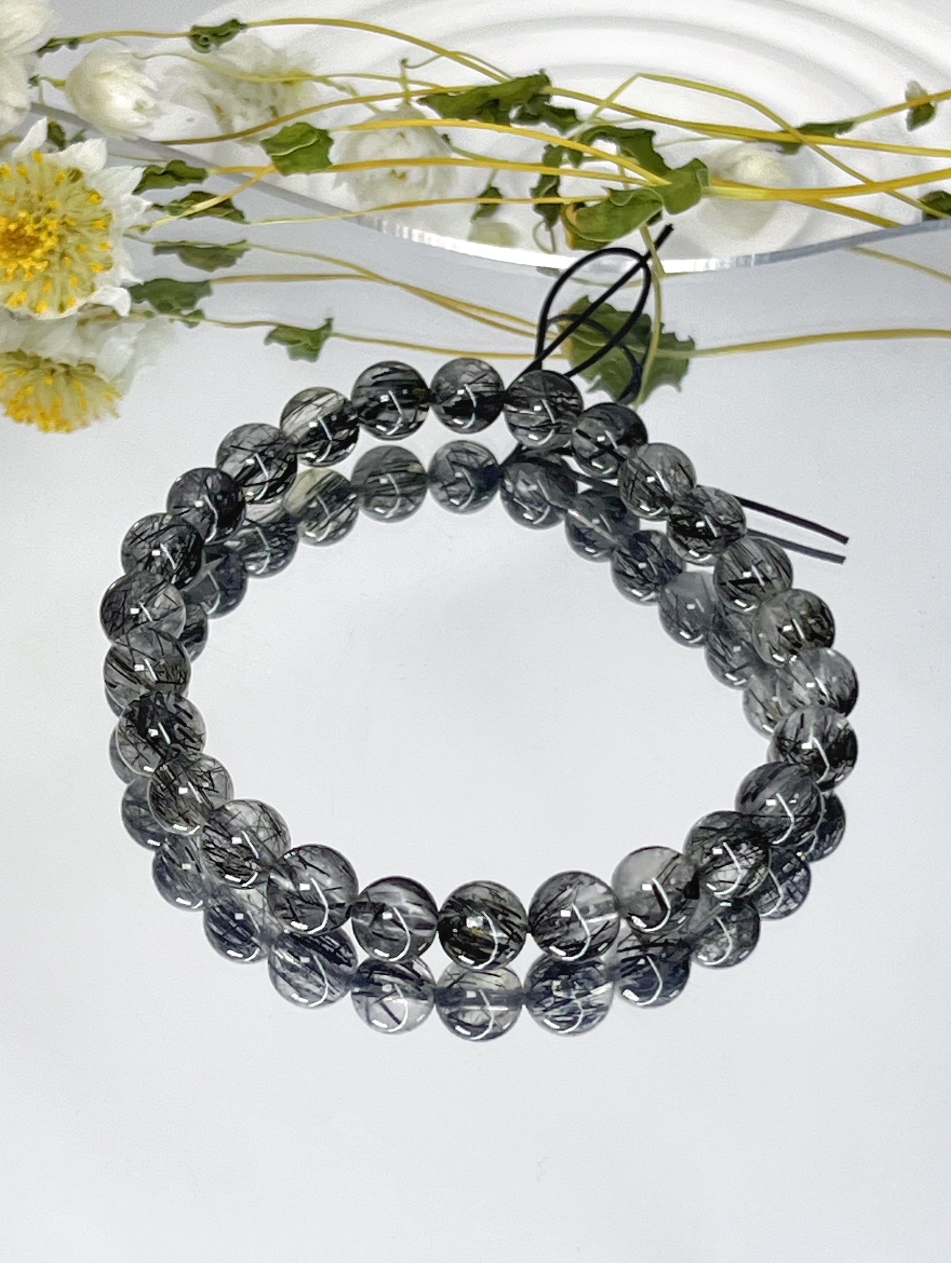 冰種黑髮晶 Black Rutilated Quartz 7mm