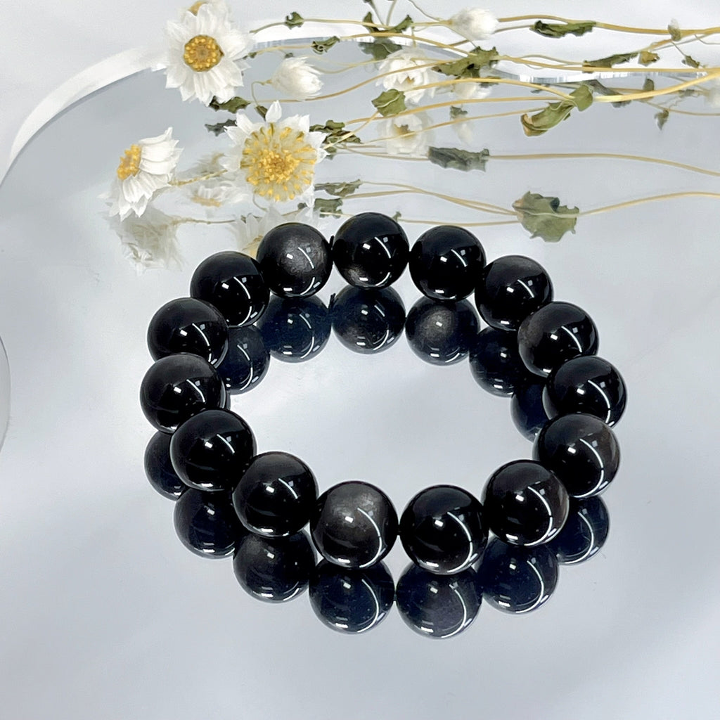 金曜石 Golden Sheen Obsidian 12mm