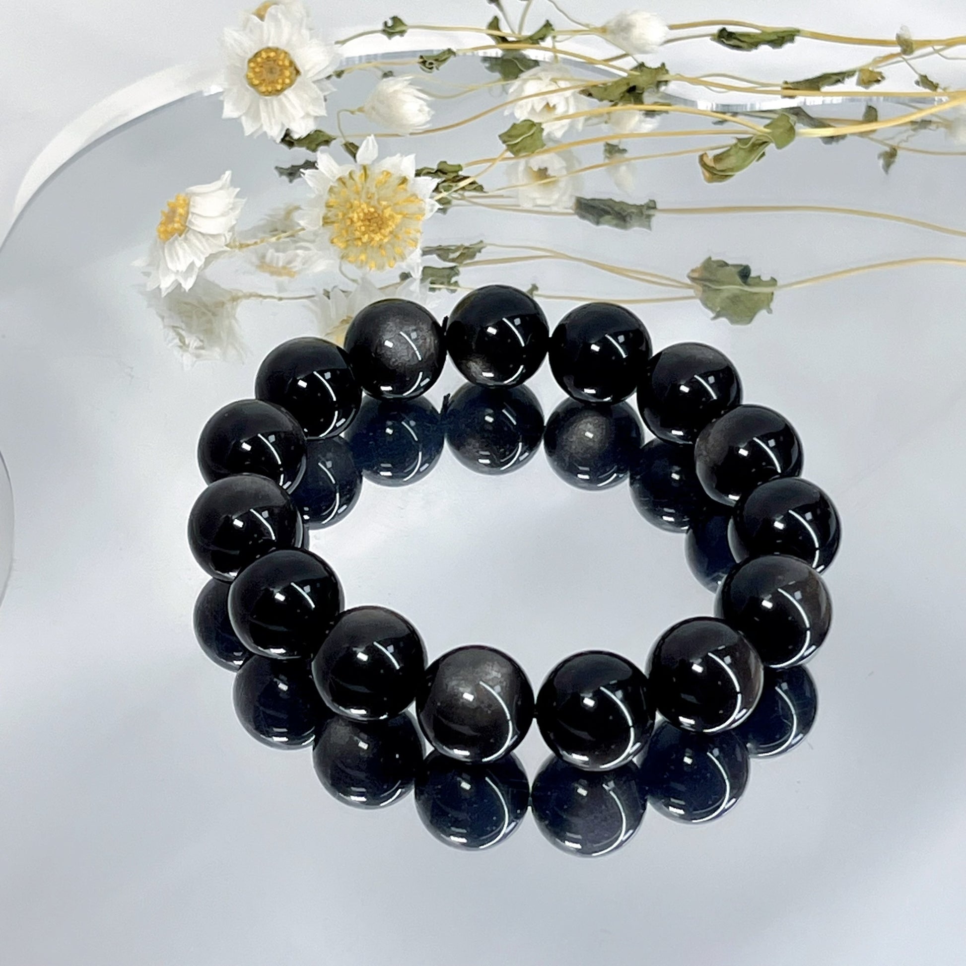 金曜石 Golden Sheen Obsidian 12mm