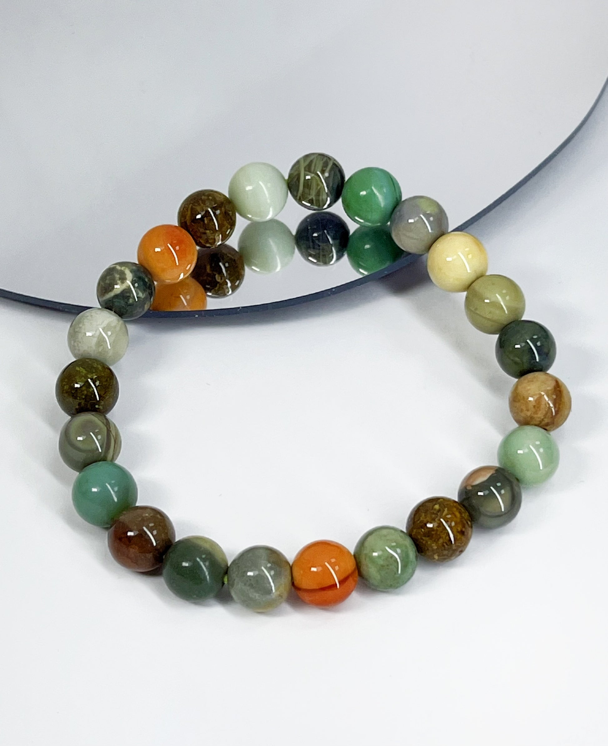 多彩阿拉善 Alashan Agate 8-9mm