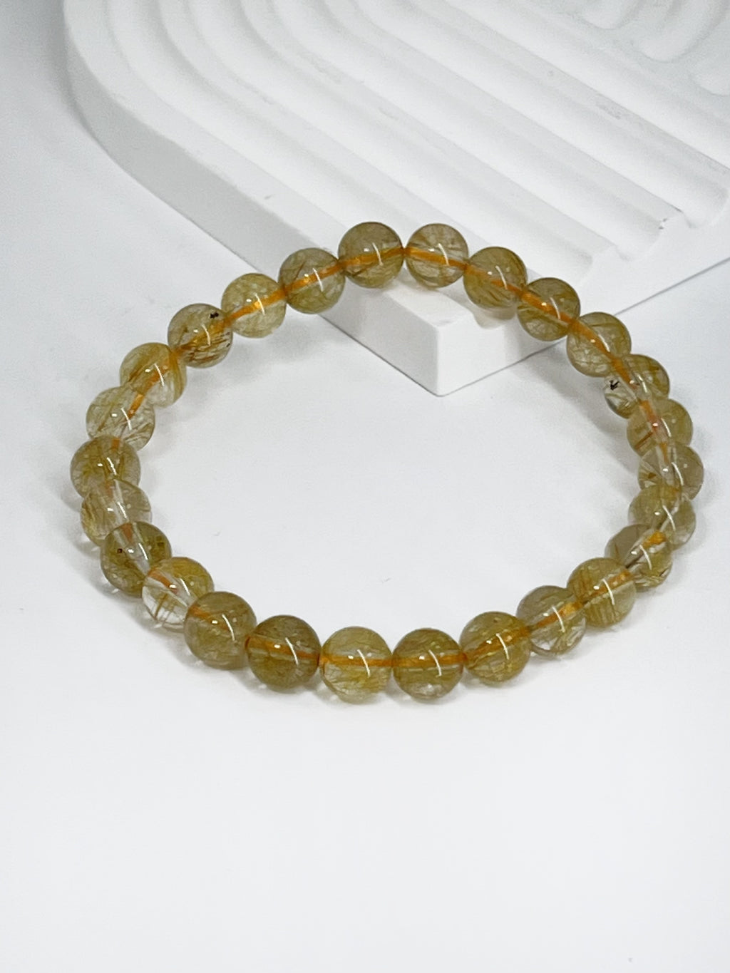 高品質天然銅發晶 Copper Rutilated Quartz 7-7.8mm