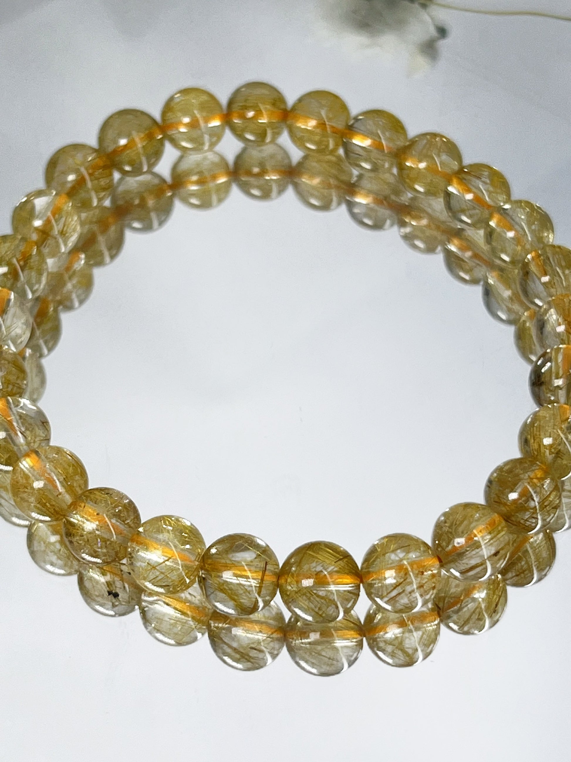 高品質天然銅發晶 Copper Rutilated Quartz 7-7.8mm