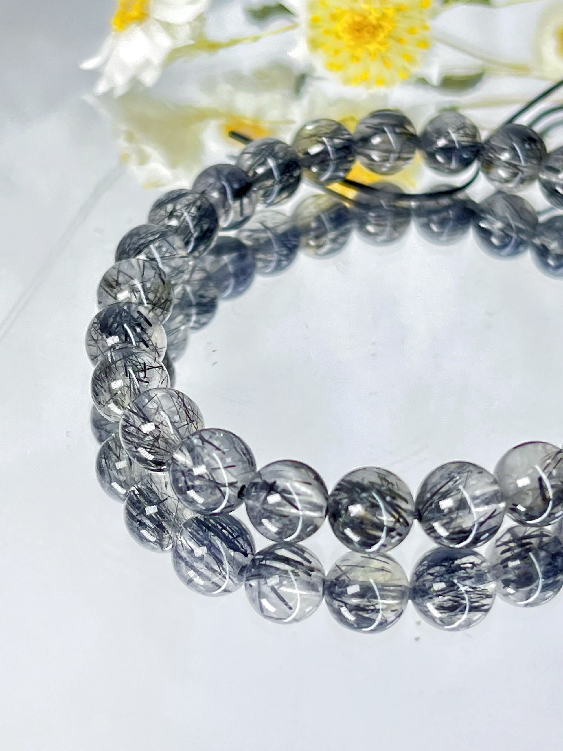 冰種黑髮晶 Black Rutilated Quartz 7mm