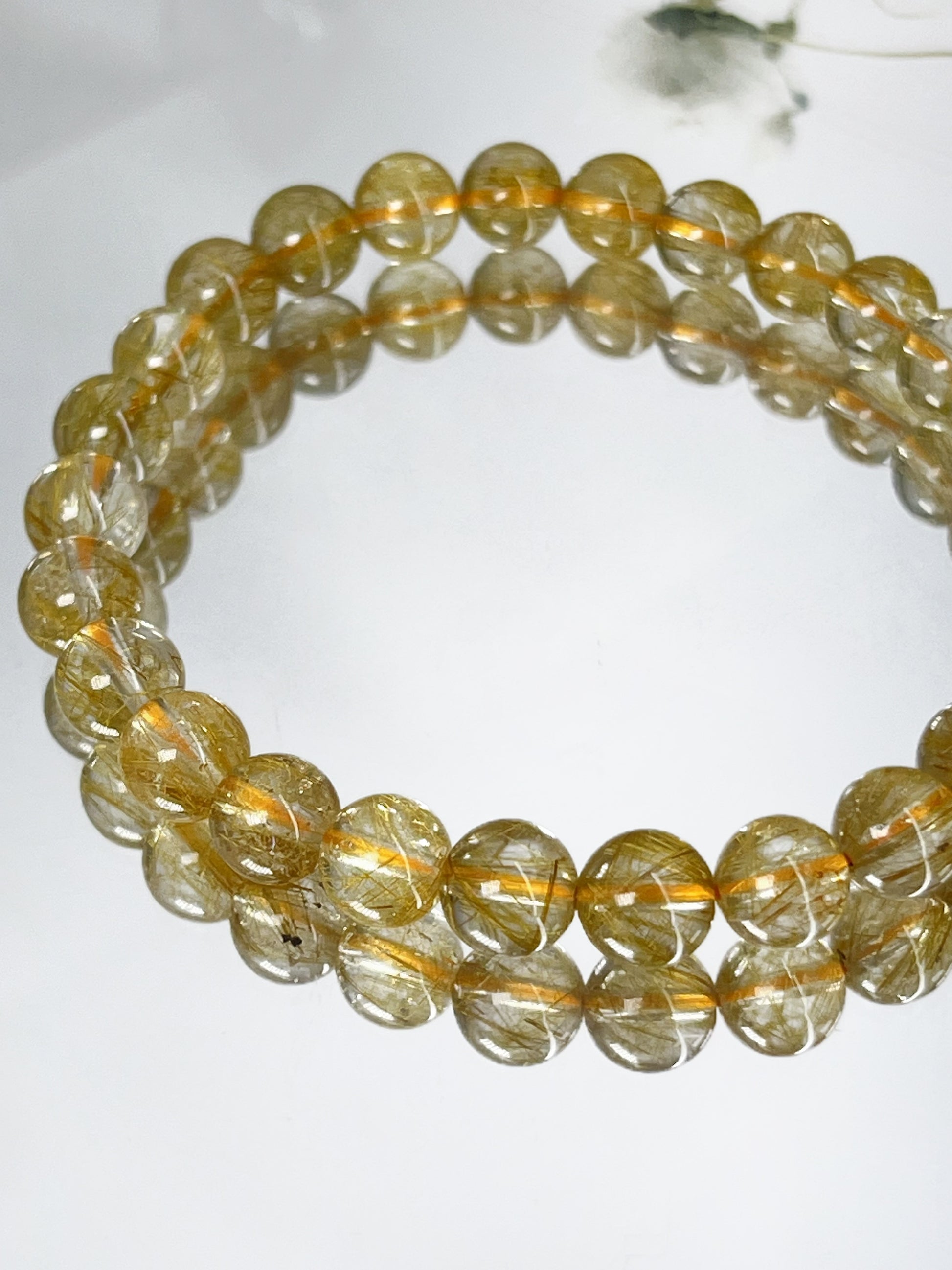 高品質天然銅發晶 Copper Rutilated Quartz 7-7.8mm