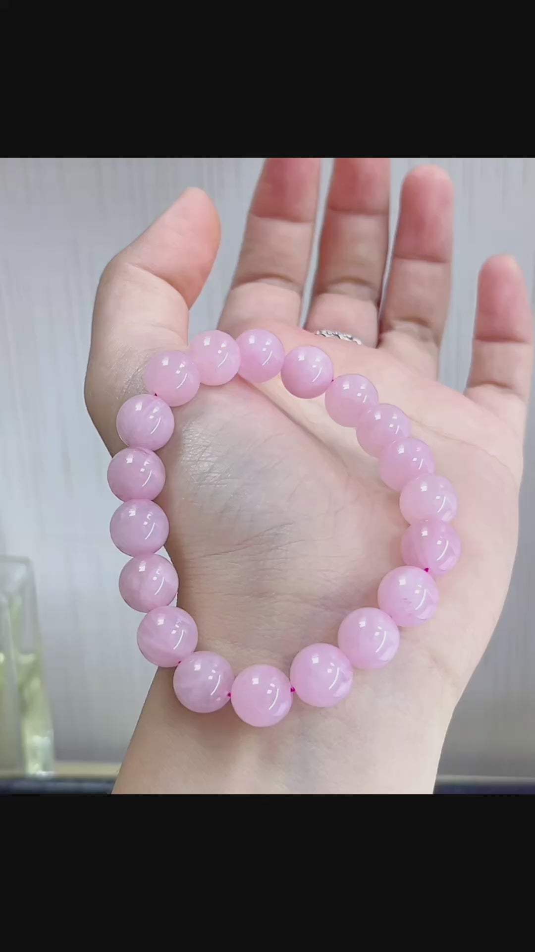 天然粉紫馬粉水晶手鏈 Rose Quartz 10-10.8mm